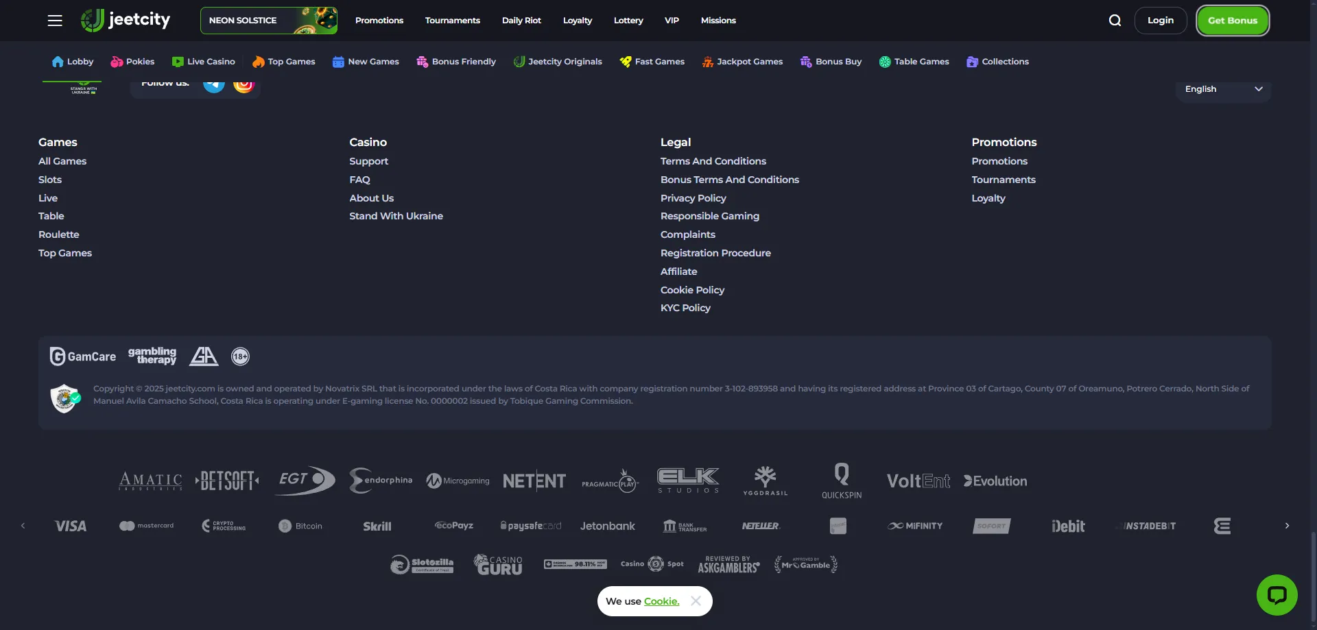 JeetCity Casino fast withdrawal methods for New Zealand players