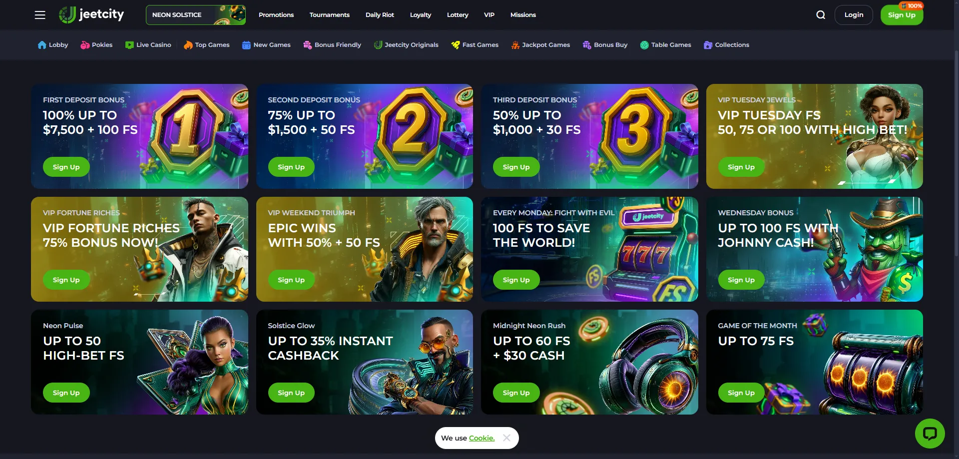JeetCity Casino 250 free spins welcome bonus for new players NZ